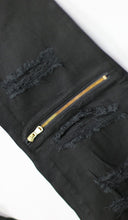 Load image into Gallery viewer, Black Knee Zipper pant