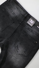 Load image into Gallery viewer, Black Tattered Jean Short