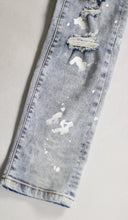 Load image into Gallery viewer, LT.Blue Rag Splatter Jean
