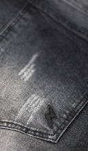Load image into Gallery viewer, Black Drop Crotch Denim Jogger
